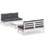 Gartenmöbel 5-teilig mit anthrazitfarbenen Kiefernholzkissen von , Gartensets - Ref: Foro24-3096005, Preis: 387,04 €, Rabatt: %