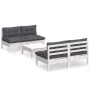 Muebles de jardín 5 pzas con cojines antracita madera de pino de , Conjuntos de jardín - Ref: Foro24-3096005, Precio: 382,13 ...