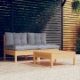 3-piece garden furniture set with pine wood cushions by , Garden sets - Ref: Foro24-3095997, Price: 213,23 €, Discount: %