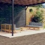 Garden furniture set 7 pieces and gray pine wood cushions by , Garden sets - Ref: Foro24-3096093, Price: 563,56 €, Discount: %