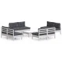 Gartenmöbel 9-teilig mit anthrazitfarbenen Kiefernholzkissen von , Gartensets - Ref: Foro24-3096047, Preis: 712,47 €, Rabatt: %