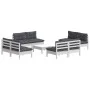 Gartenmöbel 9-teilig mit anthrazitfarbenen Kiefernholzkissen von , Gartensets - Ref: Foro24-3096047, Preis: 712,47 €, Rabatt: %