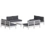 Gartenmöbel 9-teilig mit anthrazitfarbenen Kiefernholzkissen von , Gartensets - Ref: Foro24-3096047, Preis: 721,52 €, Rabatt: %