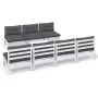 Garden furniture 8 pieces with anthracite pine wood cushions by , Garden sets - Ref: Foro24-3096137, Price: 654,09 €, Discoun...
