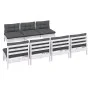 Garden furniture 8 pieces with anthracite pine wood cushions by , Garden sets - Ref: Foro24-3096137, Price: 654,09 €, Discoun...