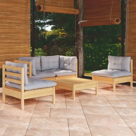 5-piece garden furniture set with solid pine wood cushions by , Garden sets - Ref: Foro24-3096177, Price: 372,74 €, Discount: %