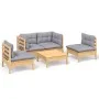 5-piece garden furniture set with solid pine wood cushions by , Garden sets - Ref: Foro24-3096177, Price: 372,74 €, Discount: %