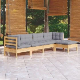 5-piece garden furniture set with pine wood cushions by , Garden sets - Ref: Foro24-3096357, Price: 372,74 €, Discount: %