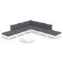 Gartenmöbel 8-teilig mit Kissen aus weißem Kiefernholz von , Gartensets - Ref: Foro24-3096329, Preis: 615,15 €, Rabatt: %