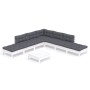 Gartenmöbel 8-teilig mit Kissen aus weißem Kiefernholz von , Gartensets - Ref: Foro24-3096329, Preis: 623,20 €, Rabatt: %
