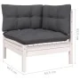 Gartenmöbel 8-teilig mit Kissen aus weißem Kiefernholz von , Gartensets - Ref: Foro24-3096329, Preis: 615,15 €, Rabatt: %