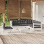 Gartenmöbel 6-teilig mit Kissen aus weißem Kiefernholz von , Gartensets - Ref: Foro24-3096413, Preis: 525,67 €, Rabatt: %