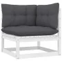 Gartenmöbel 9-teilig mit weißen Kissen aus massivem Kiefernholz von , Gartensets - Ref: Foro24-3096509, Preis: 768,35 €, Raba...