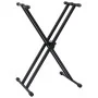 Keyboard stand set with double reinforcement and black stool by vidaXL, Benches and stools - Ref: Foro24-70096, Price: 67,20 ...