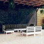 Gartenmöbel 10 Stück mit Kissen aus weißem Kiefernholz von , Gartensets - Ref: Foro24-3097110, Preis: 830,07 €, Rabatt: %