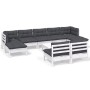 Gartenmöbel 10 Stück mit Kissen aus weißem Kiefernholz von , Gartensets - Ref: Foro24-3097110, Preis: 840,68 €, Rabatt: %