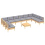 Gartenmöbel-Set 11-teilig und Kissen aus massivem Kiefernholz von , Gartensets - Ref: Foro24-3097192, Preis: 816,25 €, Rabatt: %