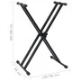 Keyboard stand set with double reinforcement and black stool by vidaXL, Benches and stools - Ref: Foro24-70096, Price: 67,20 ...