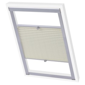 Cream pleated blind PK08 by vidaXL, Blinds and blinds - Ref: Foro24-133543, Price: 37,13 €, Discount: %