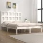 Solid white pine wood bed frame 120x190 cm by , Beds and slatted bases - Ref: Foro24-3104449, Price: 120,23 €, Discount: %