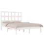 Massives Bettgestell aus weißem Kiefernholz, 120 x 190 cm von , Betten und Lattenroste - Ref: Foro24-3104449, Preis: 121,91 €...