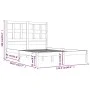 Massives Bettgestell aus weißem Kiefernholz, 120 x 190 cm von , Betten und Lattenroste - Ref: Foro24-3104449, Preis: 120,12 €...