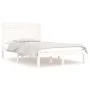 Estructura de cama doble pequeña madera maciza blanca 120x190cm de , Camas y somieres - Ref: Foro24-3104579, Precio: 143,75 €...