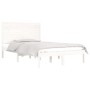 Estructura de cama doble pequeña madera maciza blanca 120x190cm de , Camas y somieres - Ref: Foro24-3104579, Precio: 139,60 €...