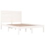 Estructura de cama doble pequeña madera maciza blanca 120x190cm de , Camas y somieres - Ref: Foro24-3104579, Precio: 139,60 €...