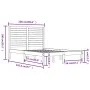 Small double bed frame white solid wood 120x190cm by , Beds and slatted bases - Ref: Foro24-3104579, Price: 143,75 €, Discoun...