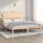 Estructura de cama de madera maciza 140x200 cm de , Camas y somieres - Ref: Foro24-3104868, Precio: 112,54 €, Descuento: %