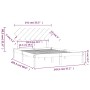 Solid wood bed frame 140x200 cm by , Beds and slatted bases - Ref: Foro24-3104868, Price: 115,65 €, Discount: %
