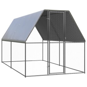 Jaula gallinero de exterior de acero galvanizado 2x4x2 m