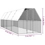 Jaula gallinero de exterior de acero galvanizado 2x8x2 m