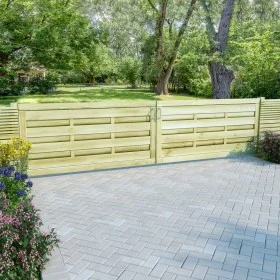 Puertas valla 2 uds madera pino impregnada 150x75 cm verde by vidaXL, garden gates - Ref: Foro24-45320, Price: 97,02 €, Disco...