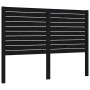 Estructura cama de matrimonio con cabecero madera maciza negro de , Camas y somieres - Ref: Foro24-3193185, Precio: 201,16 €,...