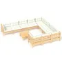 Muebles de jardín 11 piezas y cojines madera de pino crema de , Conjuntos de jardín - Ref: Foro24-3097001, Precio: 856,24 €, ...