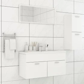Weißes Badezimmermöbelset aus Holzwerkstoff von , Badezimmermöbel - Ref: Foro24-3071018, Preis: 113,97 €, Rabatt: %