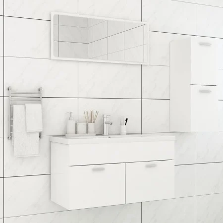 Weißes Badezimmermöbelset aus Holzwerkstoff von , Badezimmermöbel - Ref: Foro24-3071018, Preis: 113,97 €, Rabatt: %