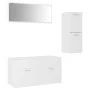 White engineered wood bathroom furniture set by , Bathroom furniture - Ref: Foro24-3071018, Price: 117,38 €, Discount: %