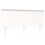Double bed frame with white solid wood headboard by , Beds and slatted bases - Ref: Foro24-3195227, Price: 157,55 €, Discount: %
