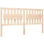 Double bed frame with solid wood headboard by , Beds and slatted bases - Ref: Foro24-3192441, Price: 163,73 €, Discount: %