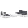 Gartenmöbel 6-tlg. mit Kissen Anthrazit Zirbenholz von , Gartensets - Ref: Foro24-3096089, Preis: 477,70 €, Rabatt: %
