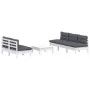 Gartenmöbel 6-tlg. mit Kissen Anthrazit Zirbenholz von , Gartensets - Ref: Foro24-3096089, Preis: 471,63 €, Rabatt: %