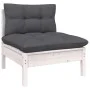 3-Sitzer-Gartensofa mit Kissen aus anthrazitgrauem Zirbenholz von , Outdoor-Sofas - Ref: Foro24-3096077, Preis: 241,90 €, Rab...
