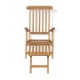 Liege aus massivem Teakholz mit Fußstütze von vidaXL, Liegen - Ref: Foro24-43800, Preis: 204,39 €, Rabatt: %