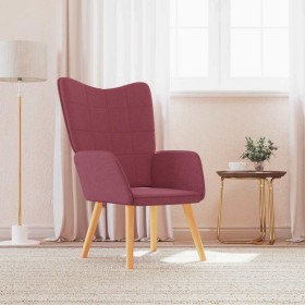 Sillón de relax de tela color rojo tinto en Sillones | Comprar online en Foro24