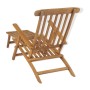 Solid teak wood lounger with footrest by vidaXL, Loungers - Ref: Foro24-43800, Price: 204,39 €, Discount: %