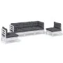 5-piece garden furniture set with solid pine wood and cushions by , Garden sets - Ref: Foro24-3096185, Price: 430,64 €, Disco...