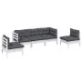 5-piece garden furniture set with solid pine wood and cushions by , Garden sets - Ref: Foro24-3096185, Price: 430,64 €, Disco...
